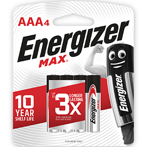 Energizer MAX Battery Alkaline 4 x AAA
